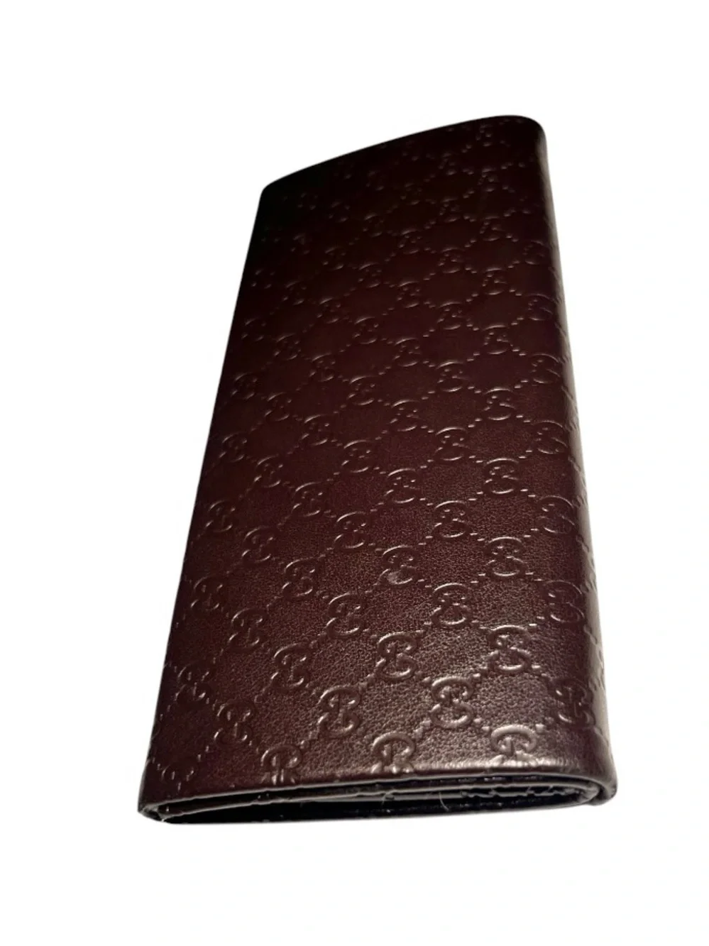 EUC GUCCI || GG- Shima Dark Brown Monogram Trifold Sunglasses Case